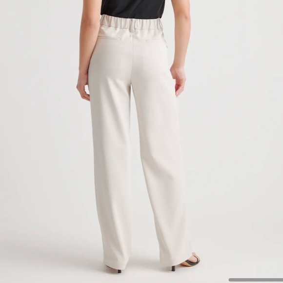 NWT Quince size 2 SHORT Stretch Crepe Pleated Wide Leg Pants - Picture 3 of 8